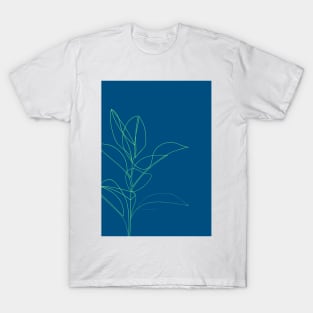 Rubber Plant ( blue ) T-Shirt